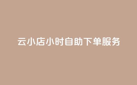 云小店24小时自助下单服务 第1张 云小店24小时自助下单服务 第1张