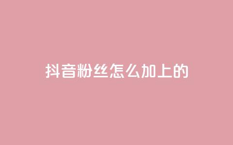 抖音粉丝怎么加上的,抖音快手账号交易平台官网 - 全网最低业务平台便宜快手 抖音粉丝怎么加上的 第1张 抖音粉丝怎么加上的,抖音快手账号交易平台官网 - 全网最低业务平台便宜快手 抖音粉丝怎么加上的 第1张
