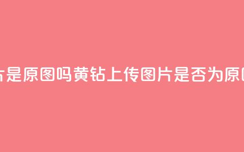 qq黄钻上传图片是原图吗 - qq黄钻上传图片是否为原图揭秘~ 第1张 qq黄钻上传图片是原图吗 - qq黄钻上传图片是否为原图揭秘~ 第1张