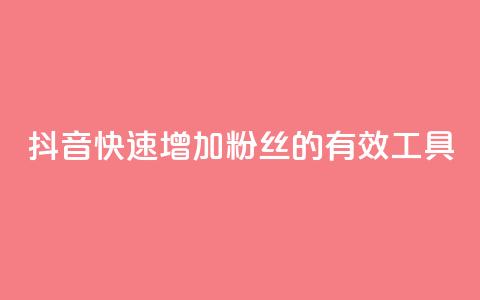 抖音快速增加粉丝的有效工具 第1张 抖音快速增加粉丝的有效工具 第1张