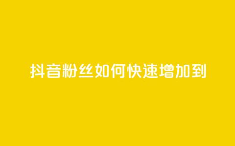 抖音粉丝如何快速增加到1000 - 如何快速增加抖音粉丝到1000?~ 第1张 抖音粉丝如何快速增加到1000 - 如何快速增加抖音粉丝到1000?~ 第1张