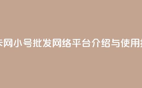 qq小号批发卡网 - QQ小号批发网络平台介绍与使用指南! 第1张 qq小号批发卡网 - QQ小号批发网络平台介绍与使用指南! 第1张