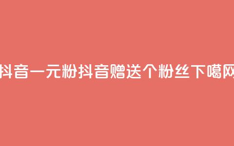 抖音一元1000粉(抖音赠送1000个粉丝) 第1张 抖音一元1000粉(抖音赠送1000个粉丝) 第1张