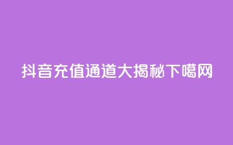 抖音110充值通道大揭秘 第1张 抖音110充值通道大揭秘 第1张