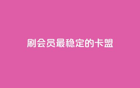 刷会员最稳定的卡盟 - 1元3万粉丝 第1张 刷会员最稳定的卡盟 - 1元3万粉丝 第1张