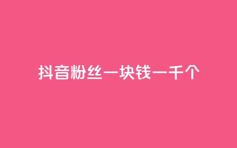 抖音粉丝一块钱一千个 - 抖音粉丝仅需一元获取千人关注秘诀揭秘! 第1张 抖音粉丝一块钱一千个 - 抖音粉丝仅需一元获取千人关注秘诀揭秘! 第1张