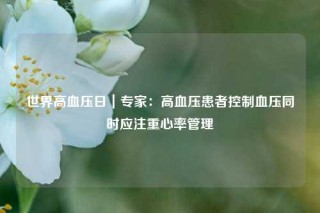 世界高血压日｜专家：高血压患者控制血压同时应注重心率管理