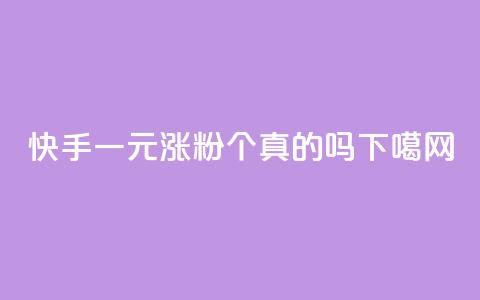 快手一元涨粉1000个真的吗? 第1张 快手一元涨粉1000个真的吗? 第1张