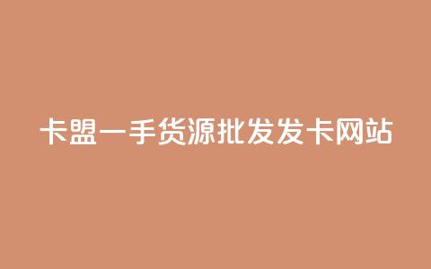 卡盟一手货源批发发卡网站 - 卡盟网站一手货源批发发卡平台! 第1张 卡盟一手货源批发发卡网站 - 卡盟网站一手货源批发发卡平台! 第1张