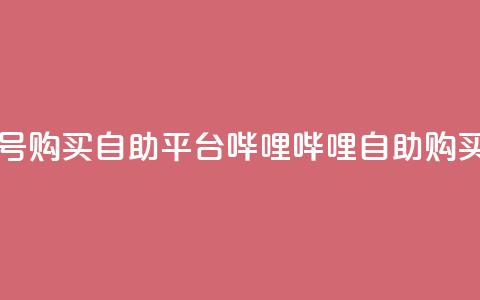 哔哩哔哩小号购买自助平台(哔哩哔哩自助购买平台) 第1张 哔哩哔哩小号购买自助平台(哔哩哔哩自助购买平台) 第1张