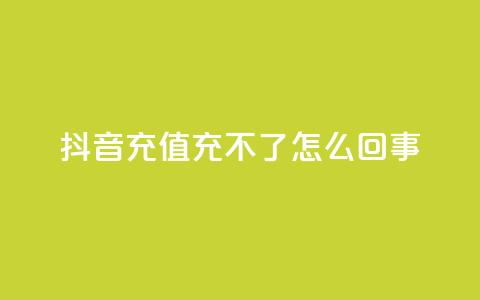 抖音充值充不了怎么回事,qq空间点赞自助下单平台 - qq空间点赞充值 qq24小时业务自动下单平台  第1张