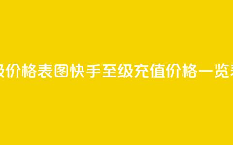 快手1到50级价格表图 - 快手1至50级充值价格一览表	。  第1张