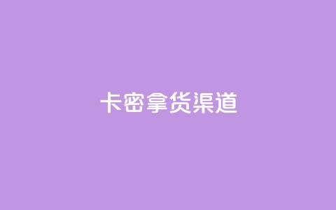 卡密拿货渠道 - 卡密拿货渠道【最新全攻略】~  第1张