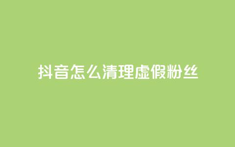 抖音怎么清理虚假粉丝 - 如何清理抖音账号上的假粉丝! 第1张 抖音怎么清理虚假粉丝 - 如何清理抖音账号上的假粉丝! 第1张