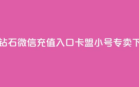 抖音钻石微信充值入口 - 卡盟qq小号专卖  第1张