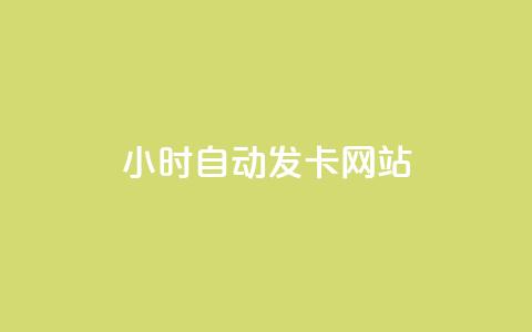 24小时自动发卡网站 - 全天候自动发卡平台一站式服务解决方案~ 第1张 24小时自动发卡网站 - 全天候自动发卡平台一站式服务解决方案~ 第1张