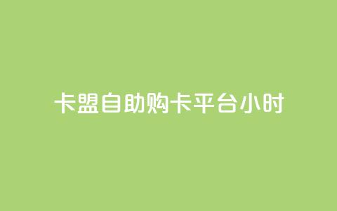 卡盟自助购卡平台24小时 - 24小时便捷卡盟自助购卡平台全新上线!  第1张