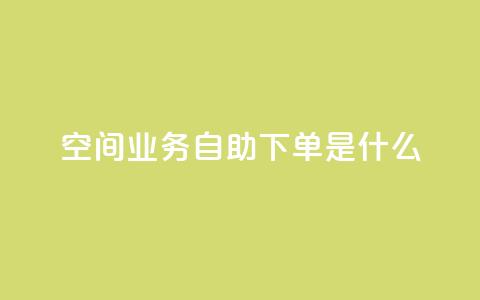 qq空间业务自助下单是什么 - 24小时自助下单秒到 第1张 qq空间业务自助下单是什么 - 24小时自助下单秒到 第1张