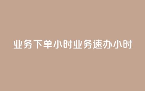 dy业务下单24小时 → dy业务速办24小时  第1张