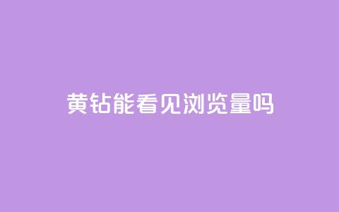qq黄钻能看见浏览量吗 - QQ黄钻是否可以查看浏览量揭秘。  第1张
