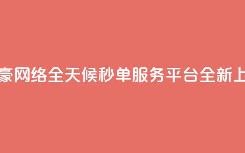 梓豪网络全天候秒单服务平台全新上线  第1张