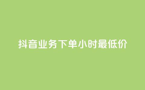 抖音业务下单24小时最低价 - 如何在24小时内以最低价格下单抖音业务! 第1张 抖音业务下单24小时最低价 - 如何在24小时内以最低价格下单抖音业务! 第1张