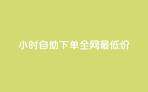 24小时自助下单全网最低价 - 24小时全网最低价自助下单，快速方便，还在等什么？!  第1张
