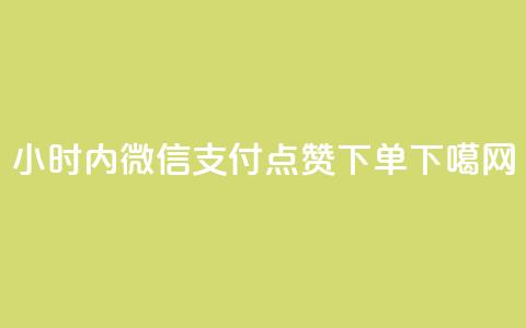 24小时内微信支付，点赞下单  第1张