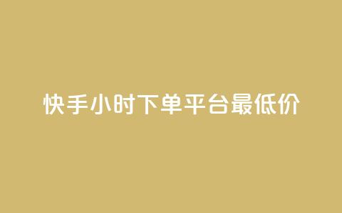 快手24小时下单平台最低价,快手自动下单助手官网 - dy业务24h 卡盟排行榜前十  第1张
