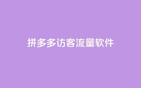拼多多访客流量软件 - 拼多多流量增加神器,提升访客量~ 第1张 拼多多访客流量软件 - 拼多多流量增加神器,提升访客量~ 第1张