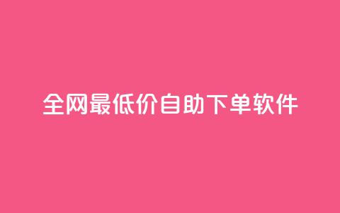 全网最低价自助下单软件,ks自动下单平台 - qq赞0.1元一万 qq号自助下单  第1张