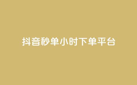 抖音秒单24小时下单平台 - 抖音快速下单服务全天候在线平台。  第1张