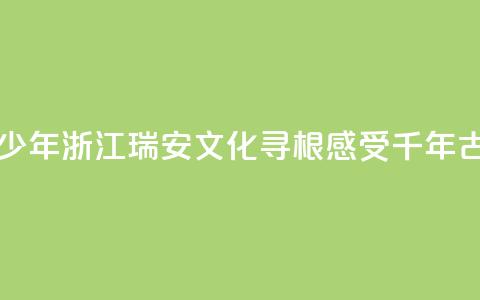 华裔青少年浙江瑞安文化寻根 感受千年古城魅力 第1张 华裔青少年浙江瑞安文化寻根 感受千年古城魅力 第1张