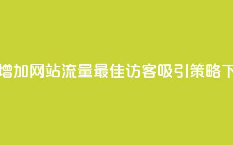 如何增加网站流量:最佳访客吸引策略 第1张 如何增加网站流量:最佳访客吸引策略 第1张
