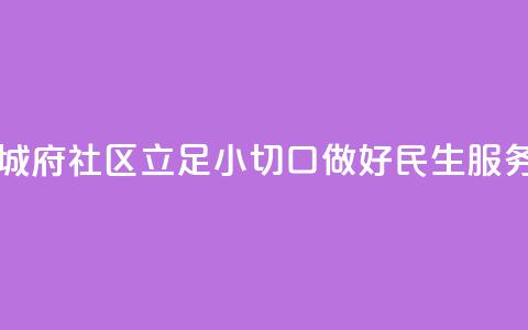 宁夏银川颐和城府社区：立足“小切口	” 做好民生服务“大文章”  第1张