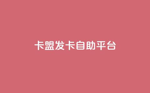 卡盟发卡自助平台 - 发卡自助平台卡盟，助您轻松发卡。  第1张