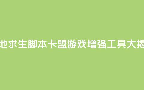 绝地求生脚本卡盟：游戏增强工具大揭秘  第1张