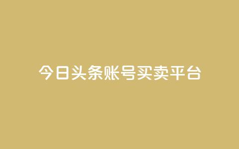 今日头条账号买卖平台 - 今日头条账号交易平台解析与实操指南。  第1张