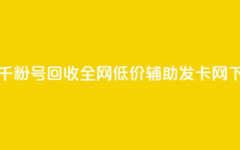 抖音千粉号回收 - 全网低价辅助发卡网  第1张