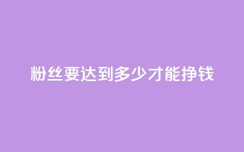 粉丝要达到多少才能挣钱,94767.cn - 网红助手秒到点赞 一秒1w粉丝app  第1张