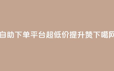 自助下单平台超低价提升KS赞  第1张
