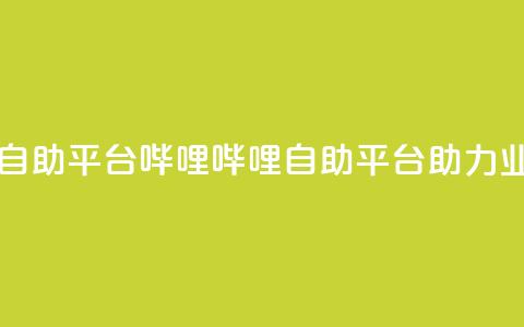 哔哩哔哩业务自助平台 - 哔哩哔哩自助平台助力业务拓展! 第1张 哔哩哔哩业务自助平台 - 哔哩哔哩自助平台助力业务拓展! 第1张