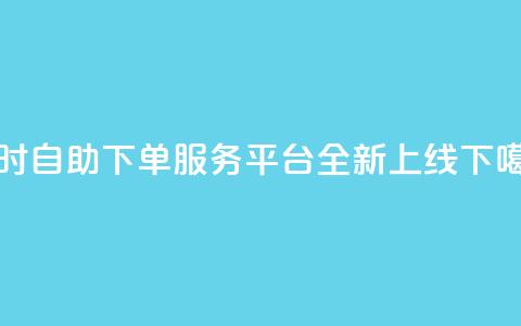 24小时自助下单服务平台全新上线 第1张 24小时自助下单服务平台全新上线 第1张