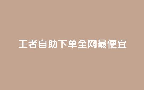 王者自助下单全网最便宜,快手引流软件全自动免费 - 子潇网络平台有哪些 10000个赞1毛  第1张