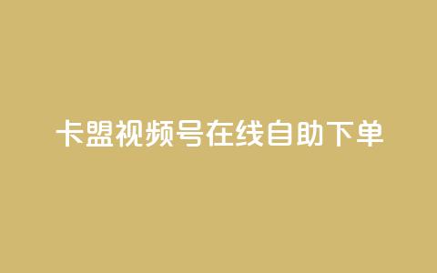 卡盟视频号在线自助下单 - 卡盟视频号在线下单，简单方便，让你实现视频推广新突破!  第1张