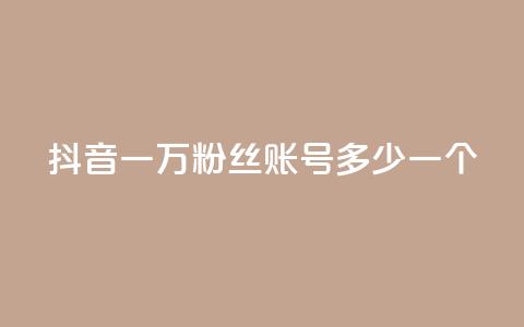 抖音一万粉丝账号多少一个,抖音怎么涨粉又快又有效 - 快手业务在线下单平台全网最低 CF辅助卡盟  第1张