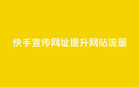 快手宣传网址提升网站流量  第1张