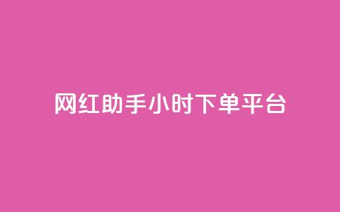 网红助手24小时下单平台 - 全天24小时下单	，轻松掌握的网红助手平台!  第1张