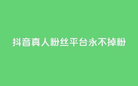 抖音真人粉丝平台 永不掉粉,抖音怎么增加浏览量和粉丝 - 全网最低价qq业务平台登录 快手涨1000粉丝网站是多少  第1张