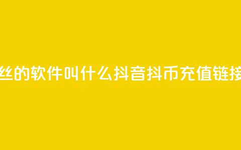 快手增丝的软件叫什么 - 抖音抖币1:10充值链接 第1张 快手增丝的软件叫什么 - 抖音抖币1:10充值链接 第1张